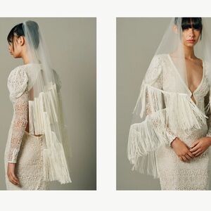 Elegant Cream Lace Fringe Dress